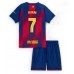 Maillot de foot Barcelona Ferran Torres #7 Domicile vêtements enfant 2025-26 Manches Courtes (+ pantalon court)